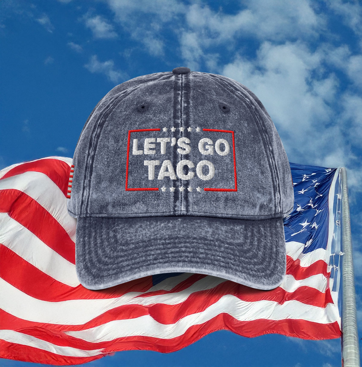 Let's Go TACO Trump Always Chickens Out Vintage Cap