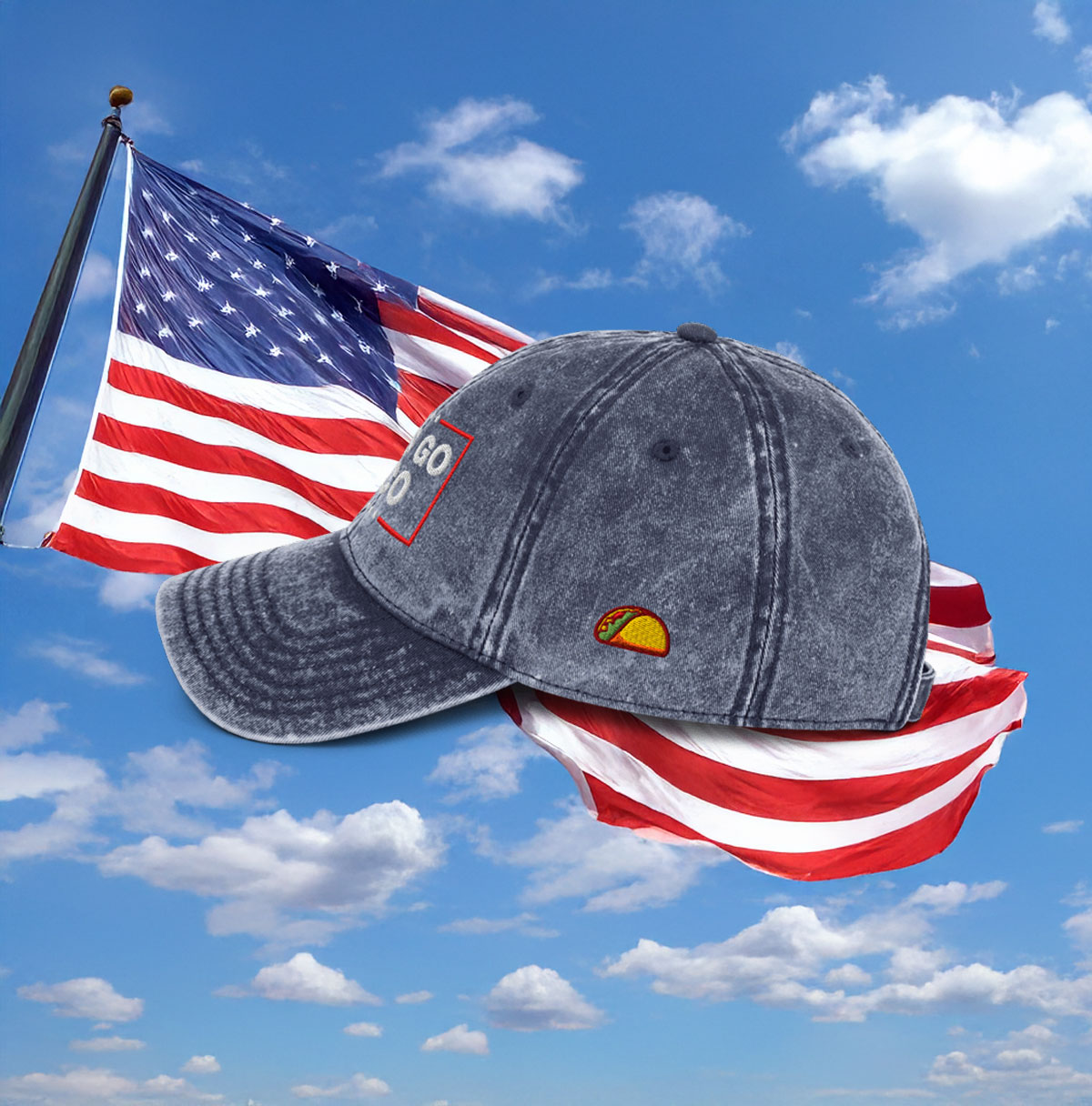 Let's Go TACO Trump Always Chickens Out Vintage Cap