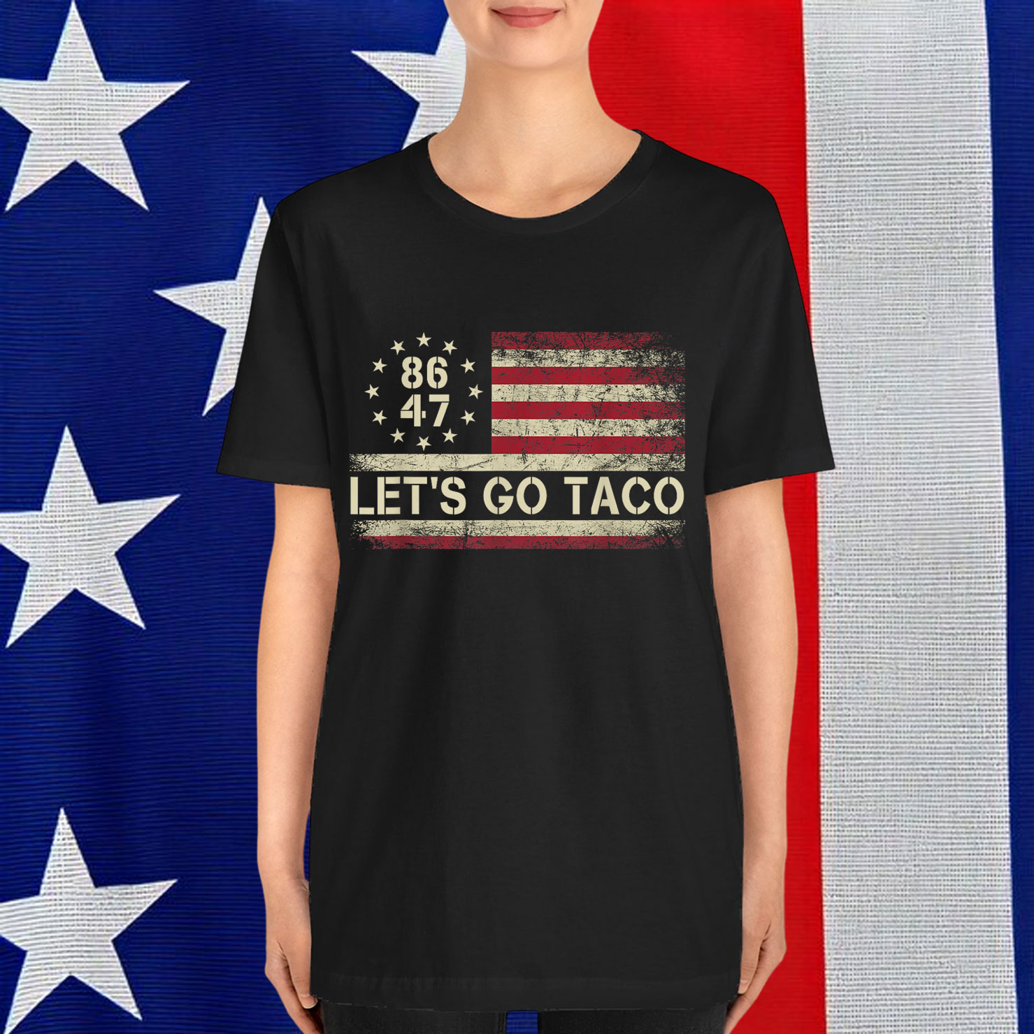 Let's Go Taco Funny Trump Always Chickens Out Shirt