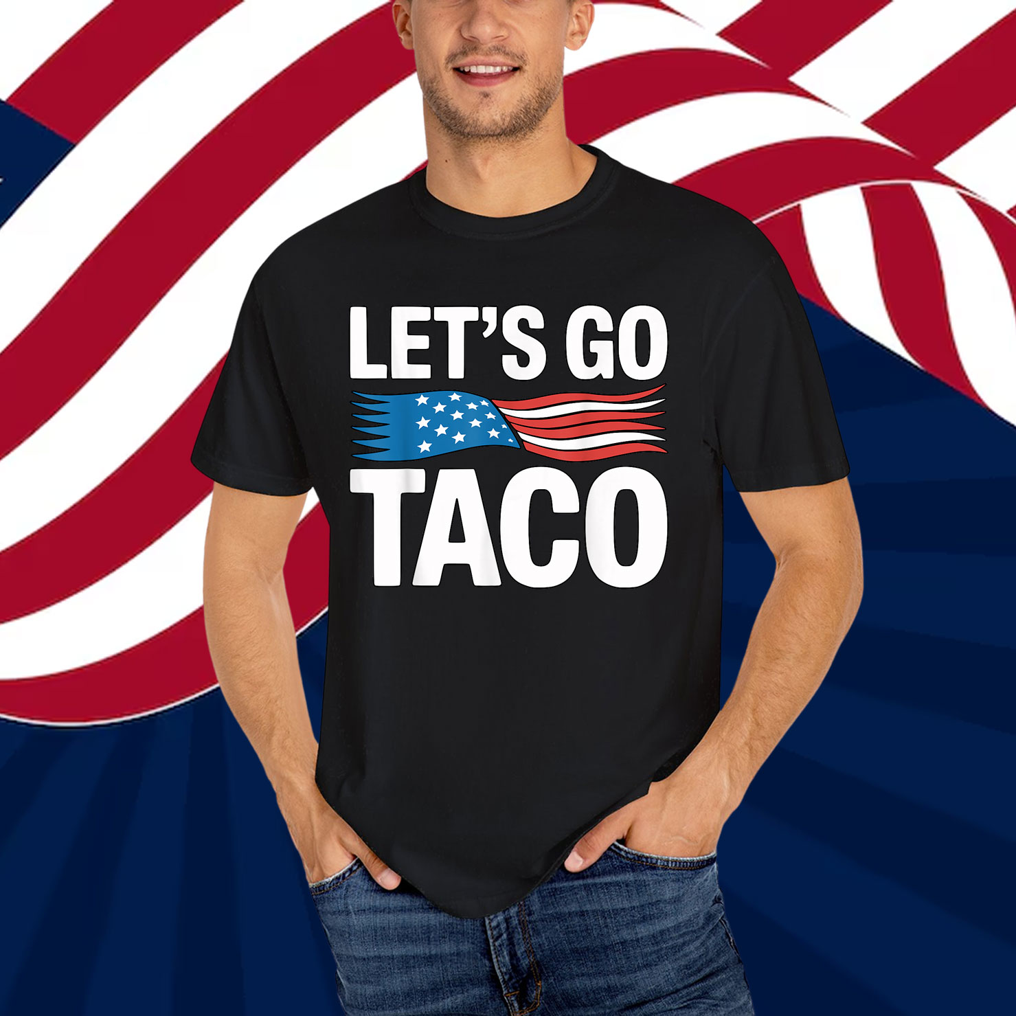 Let's Go Taco Funny Trump Always Chickens Out Shirt