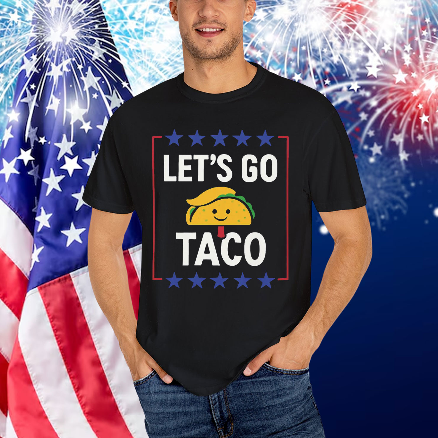 Let's Go Taco Trump Funny Always Chickens Tariffs Shirt