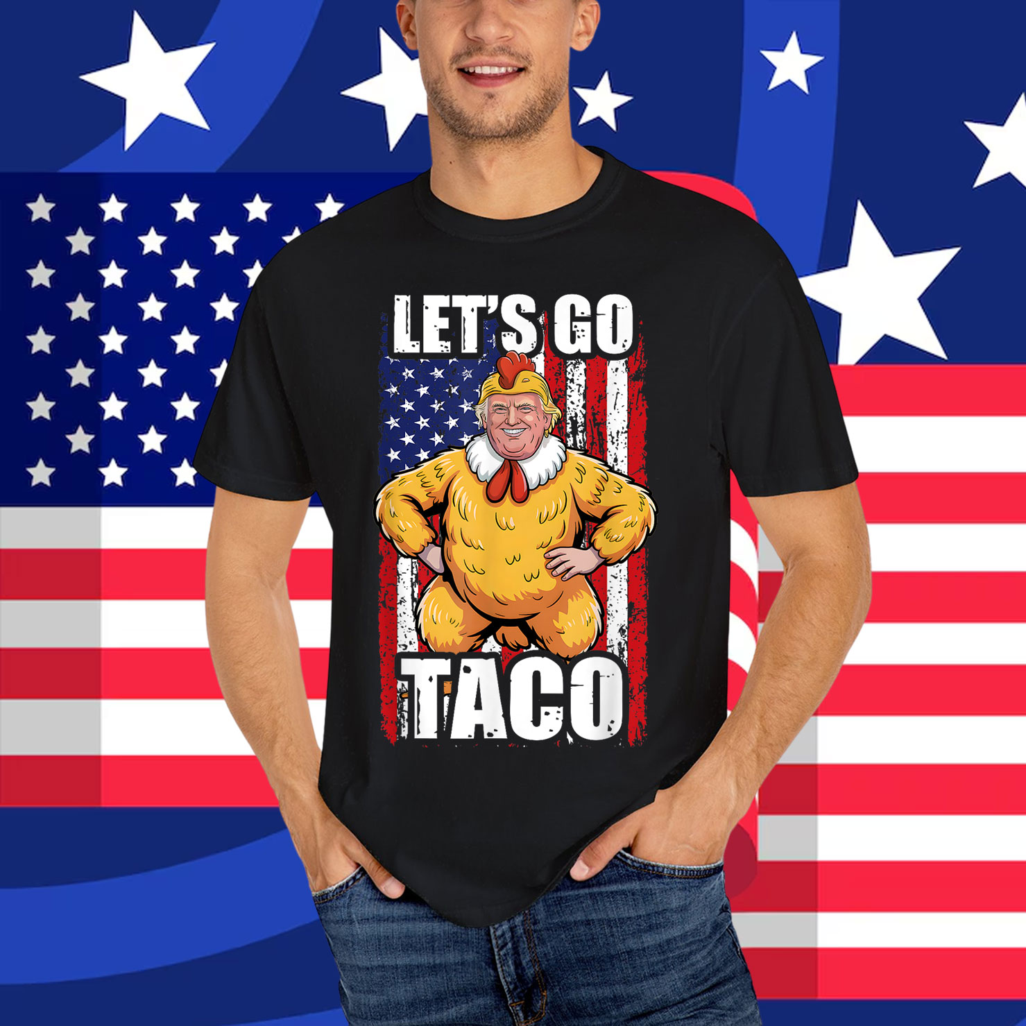 Let's Go Taco Trump Always Chickens Out Shirt