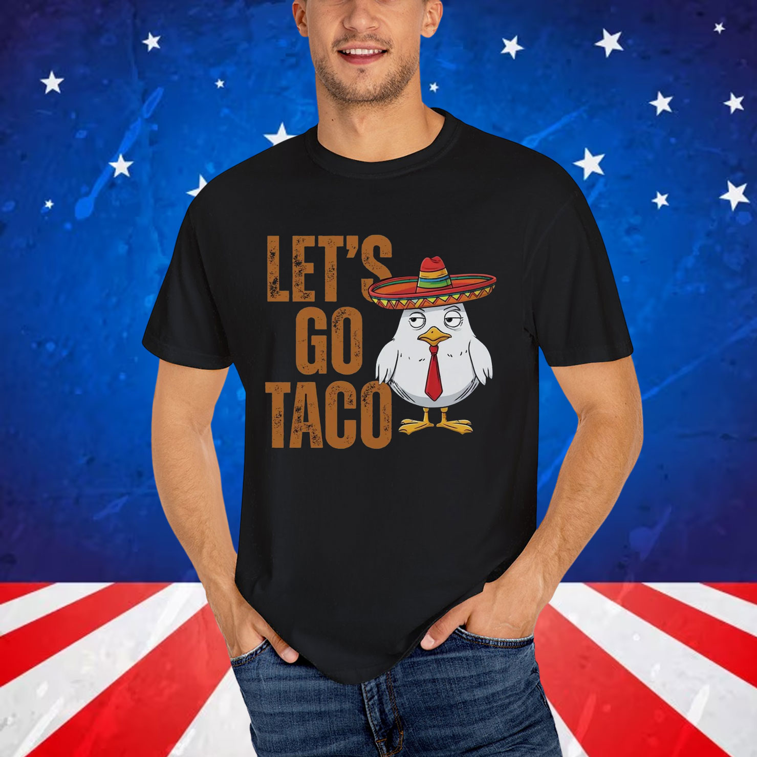 Let's Go Taco Chicken Out Funny Shirt
