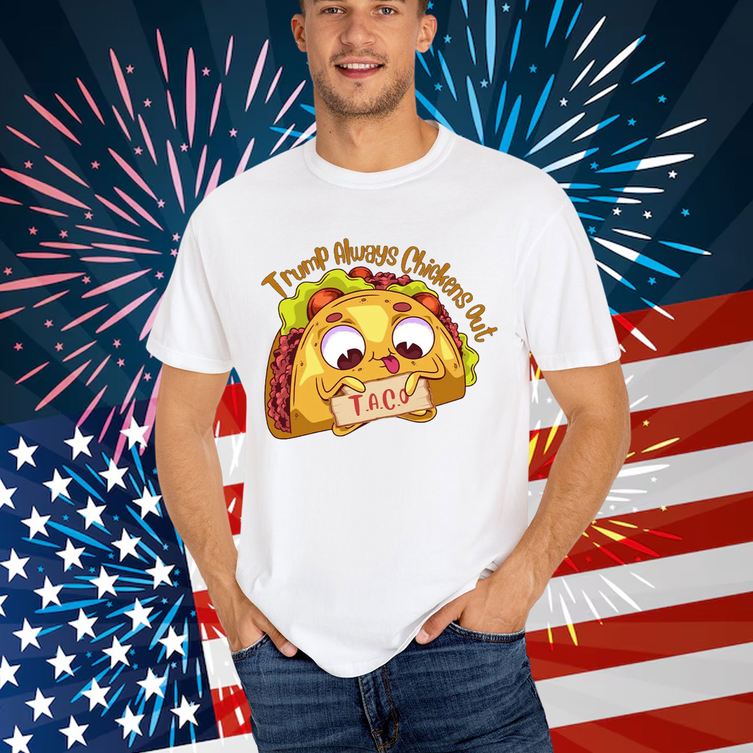 Lets Go Taco Funny Trump Always Out Shirt