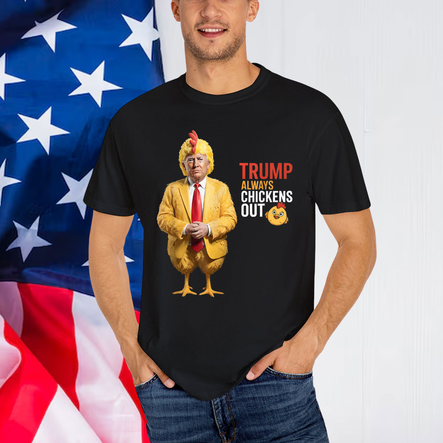 TACO Trump Always Chickens Out Funny Shirt