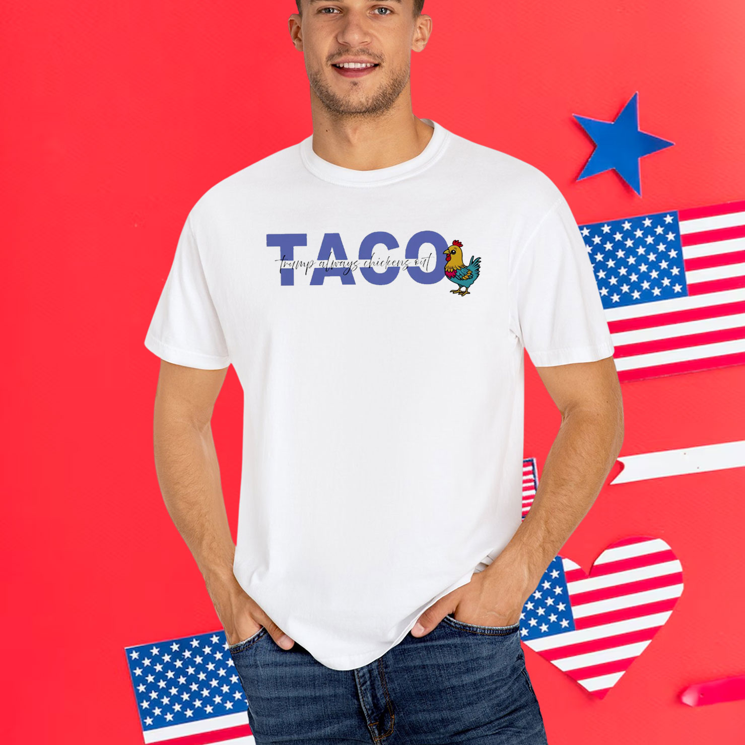 TACO Trump Always Funny Political Chicken Shirt