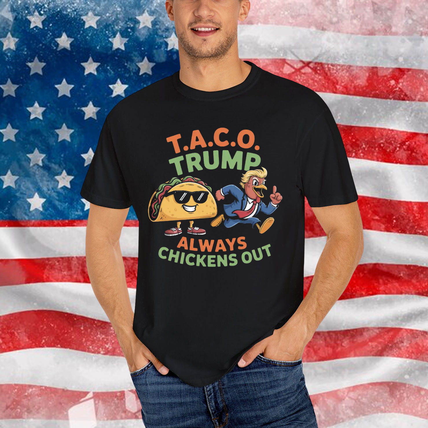 Let's Go Taco Trump Chickens Shirt