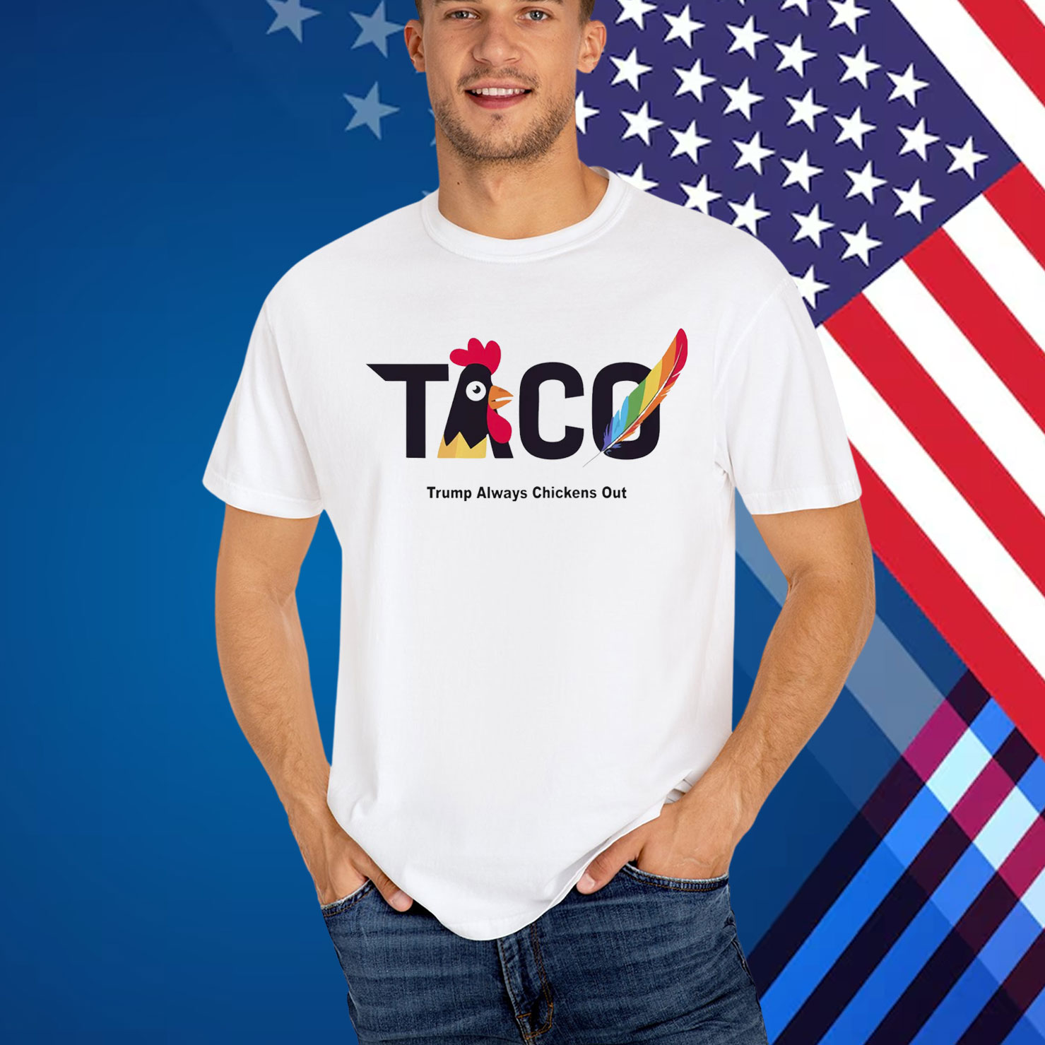 Taco Trump Always Chickens Anti Clipart Out Shirt