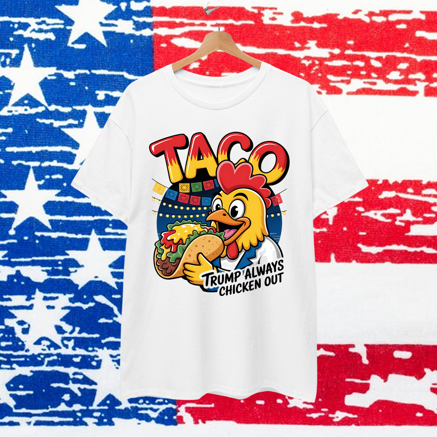 Trump Always Chicken Out Funny Shirt