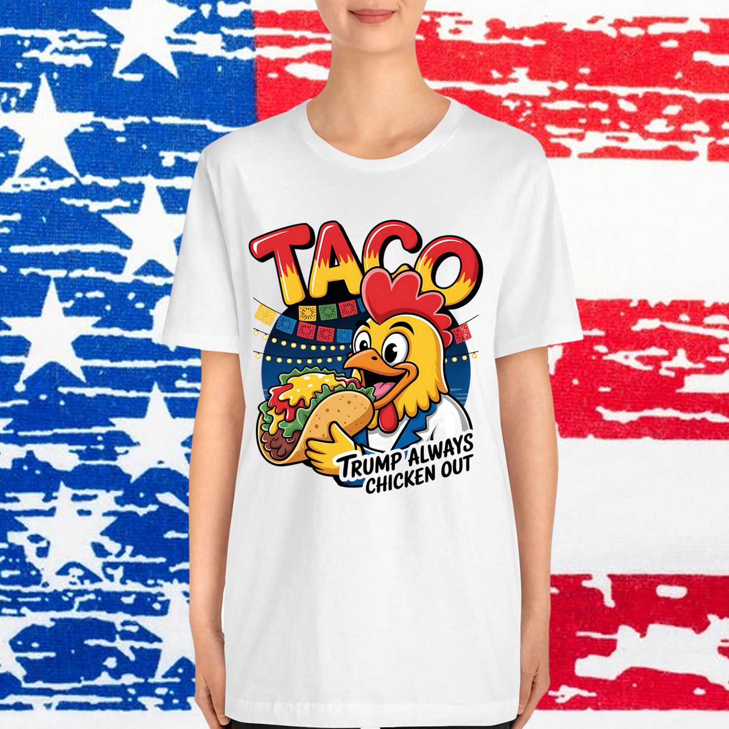 Trump Always Chicken Out Funny Shirt