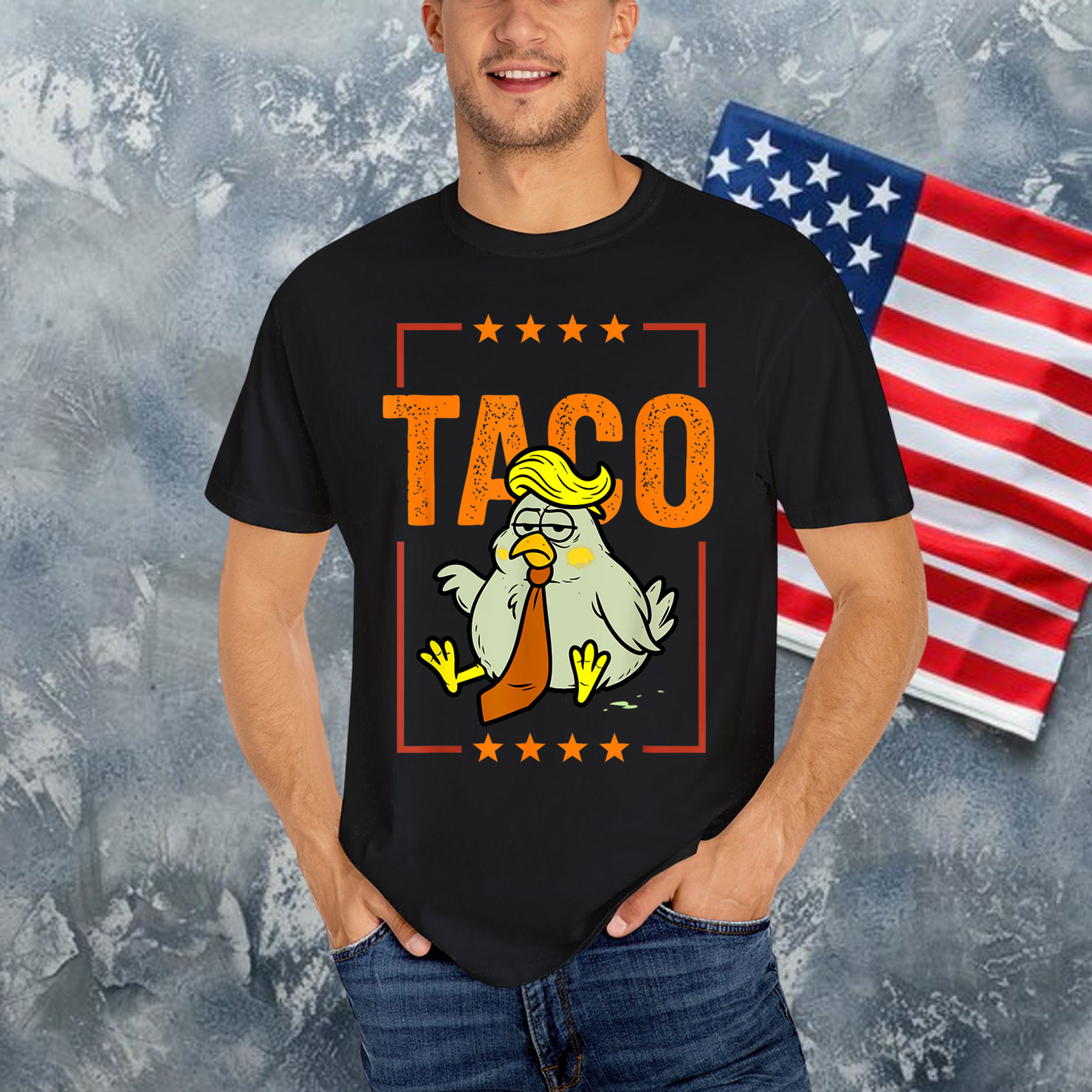 Trump Always Chickens Out Funny Trendy Shirt