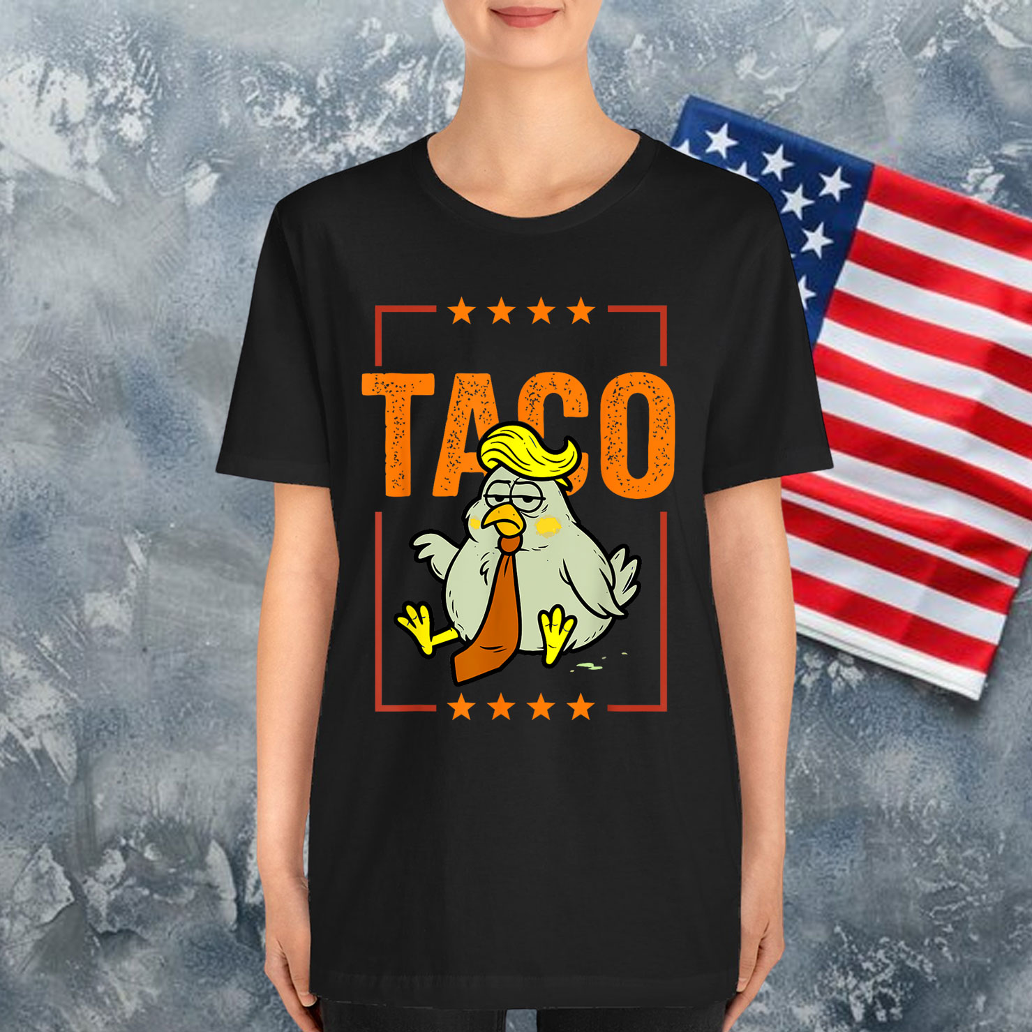 Trump Always Chickens Out Funny Trendy Shirt