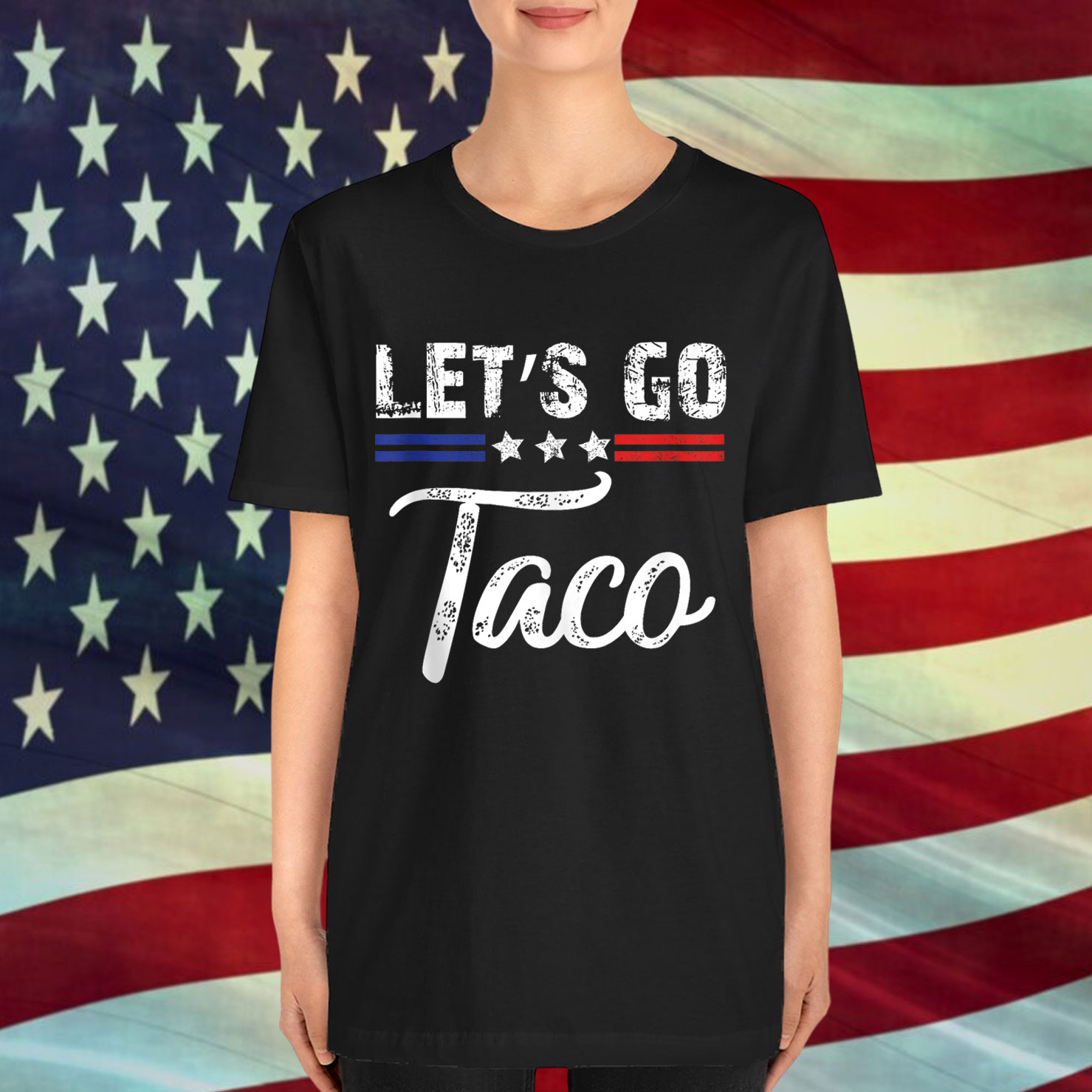 Trump Always Chickens Out Let's Go TACO Funny Shirt