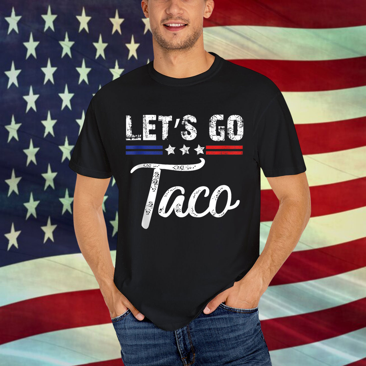 Trump Always Chickens Out Let's Go TACO Funny Shirt