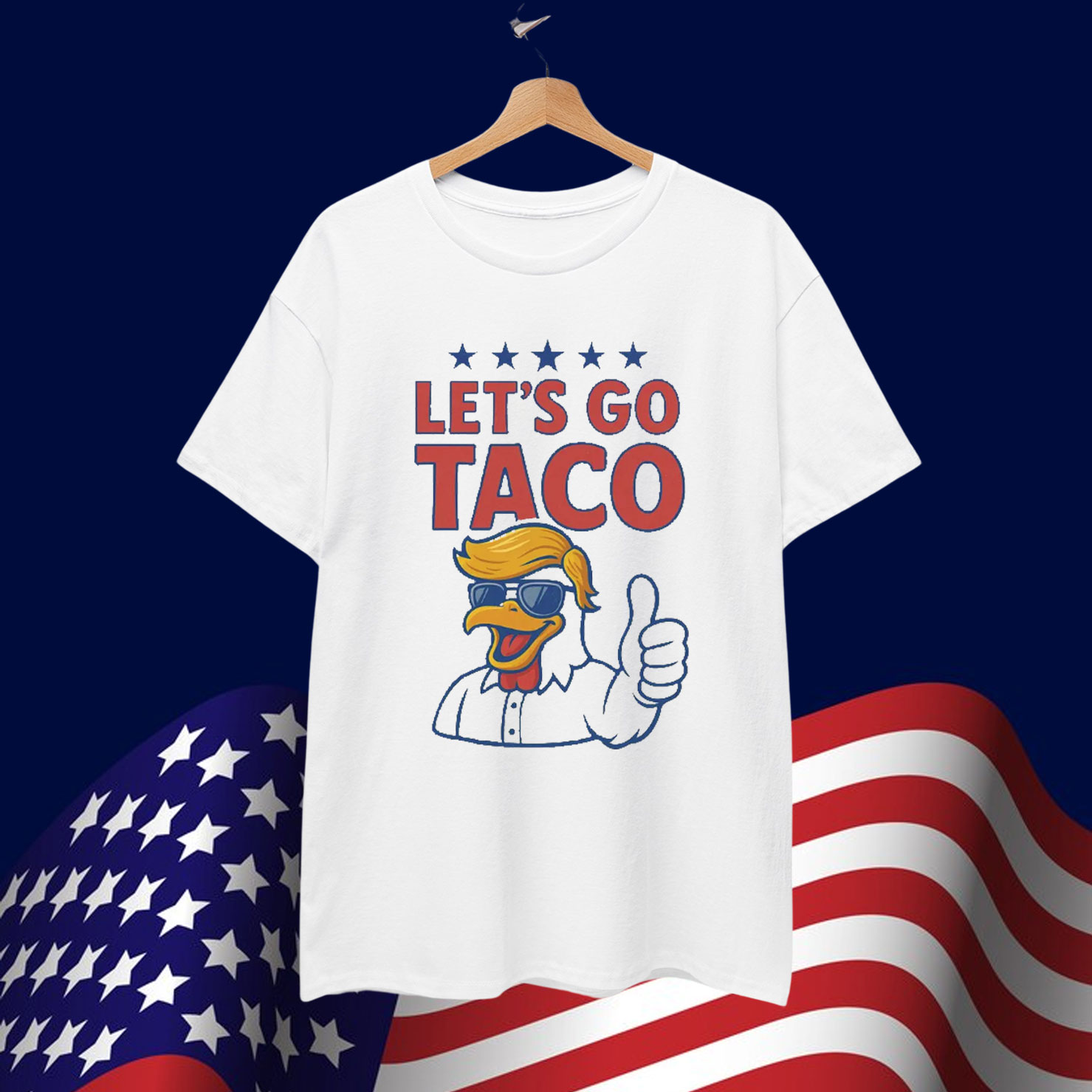 Trump Always Chickens Out Political Acronym Shirt