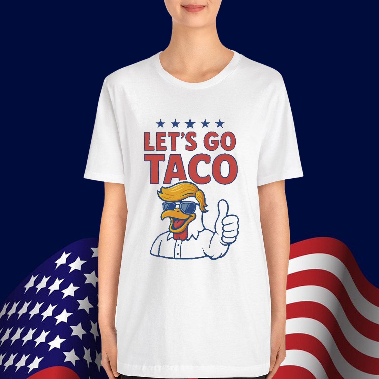 Trump Always Chickens Out Political Acronym Shirt
