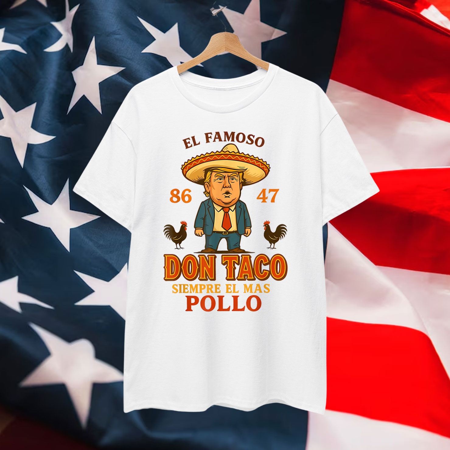 Let's Go Taco Trump Always Chickens Out Funny Shirt
